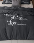 Moderna posteljnina Live, Laugh, Love - Minu.si