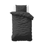 Copripiumino in raso Uni - black