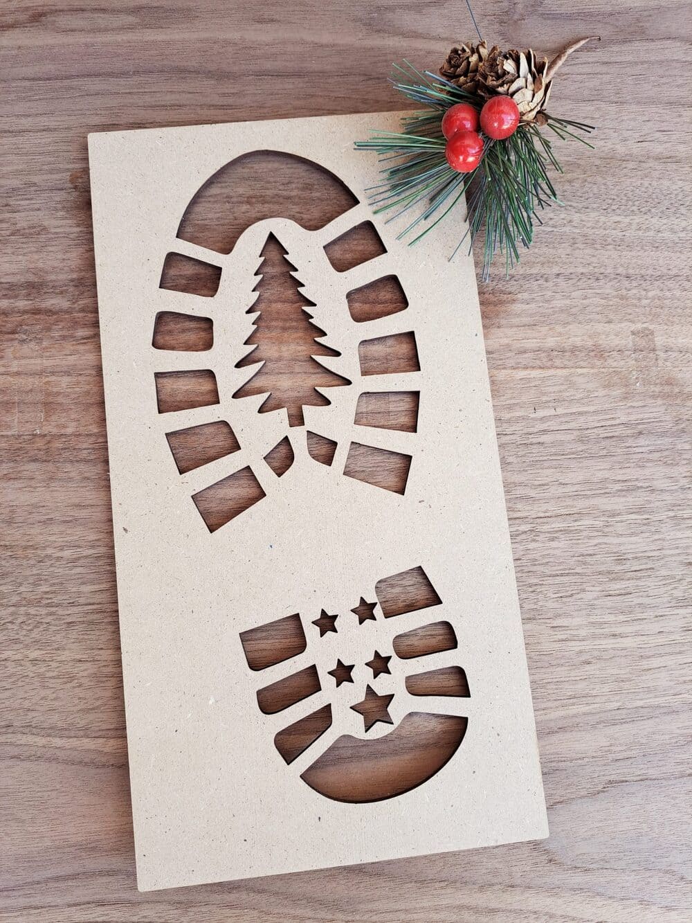 Modellino di legno Impronta Babbo Natale