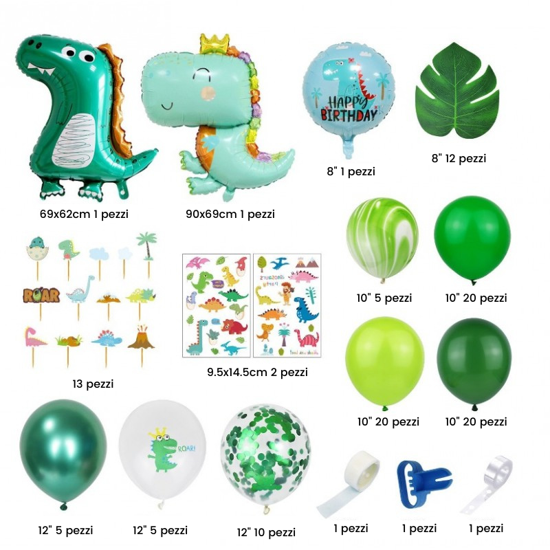 Set palloncini Dinosauro